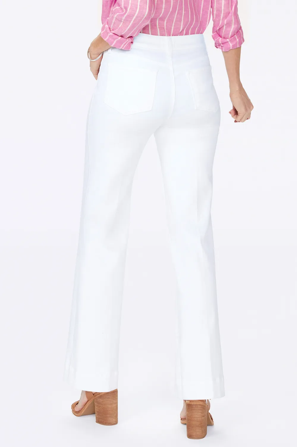 NYDJ Teresa Trouser Jeans Optic White mit Weitbein