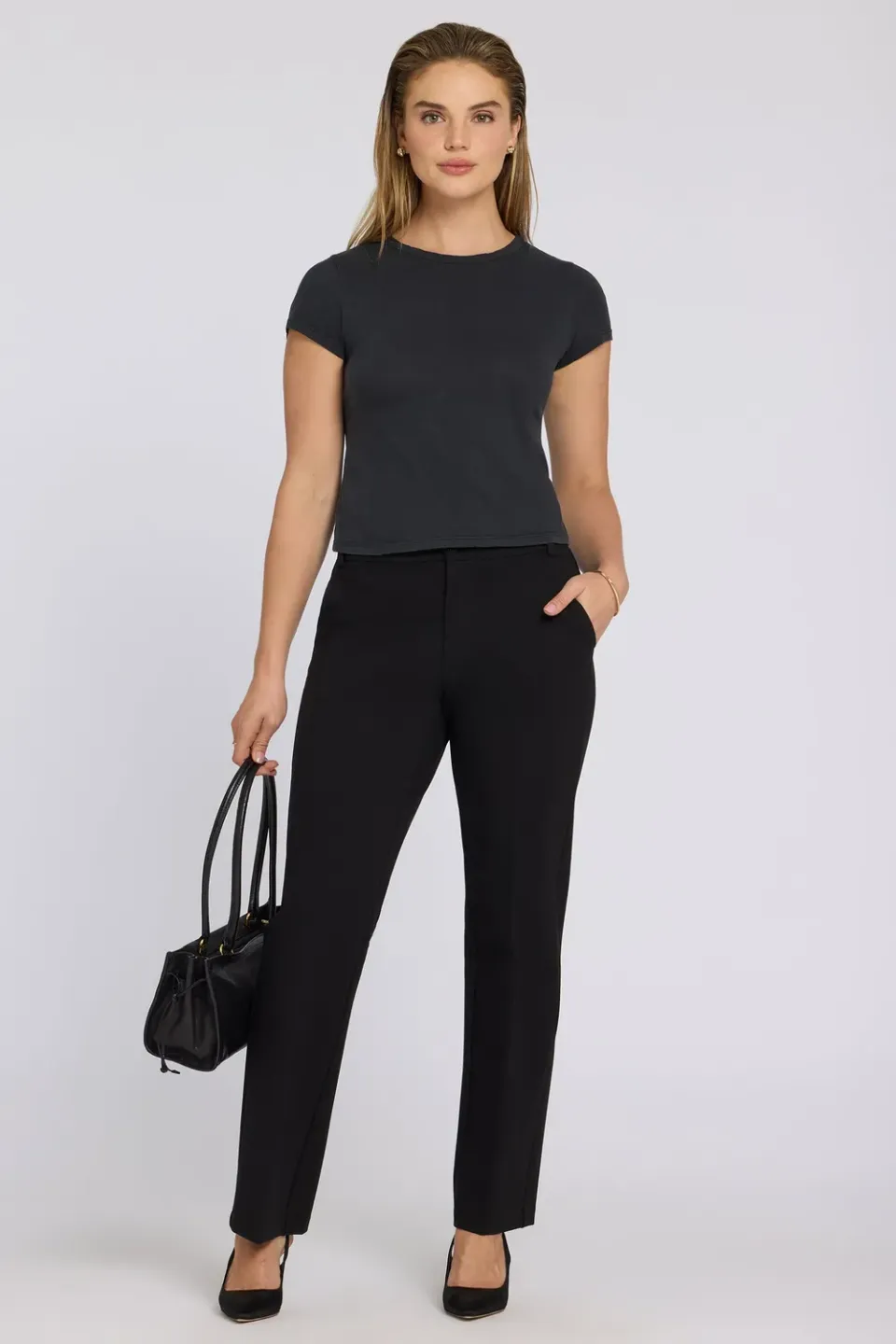 NYDJ Bella Trouser Hose Schwarz schmal