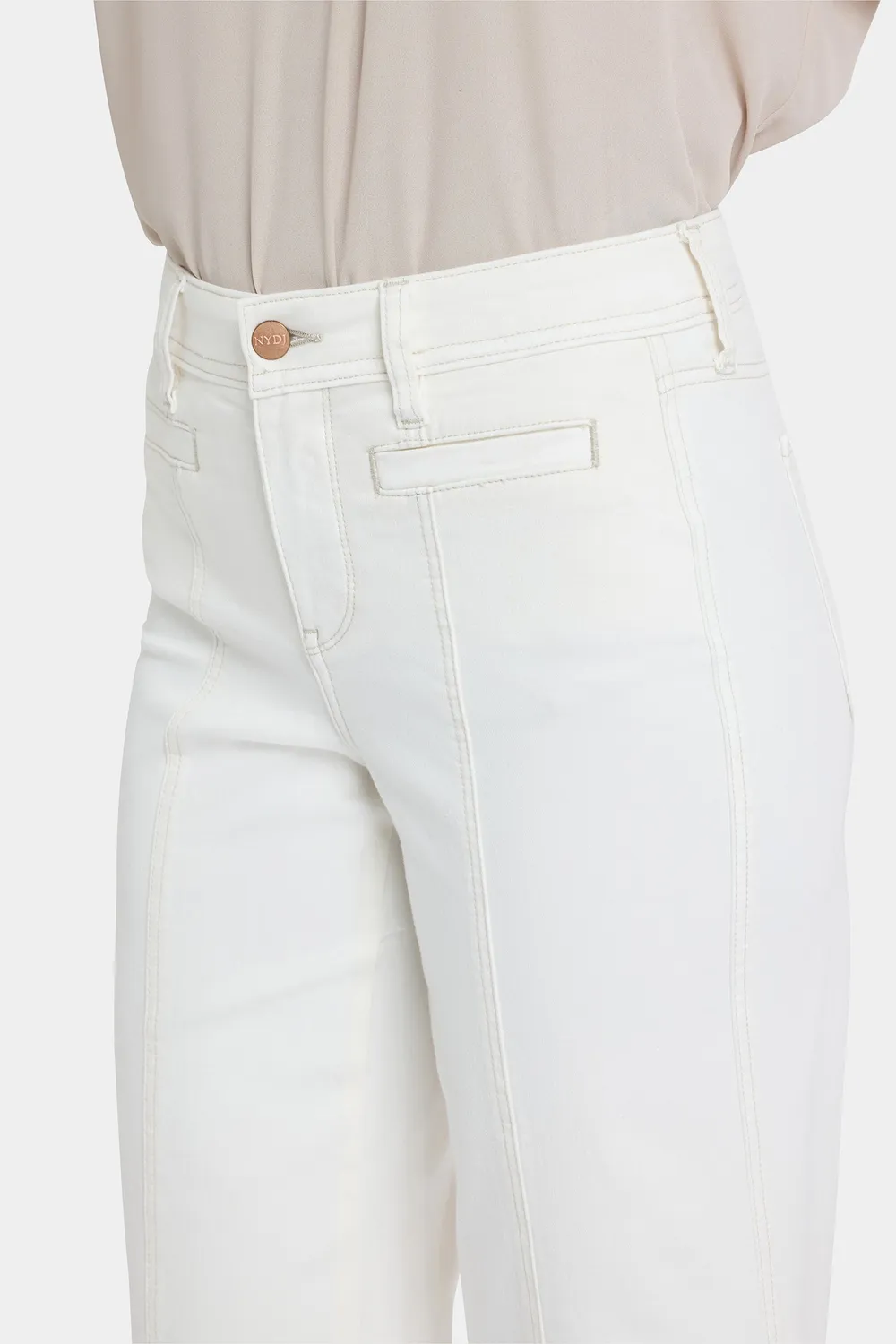NYDJ Teresa Wide Leg Ankle Jeans Petite Vintage White