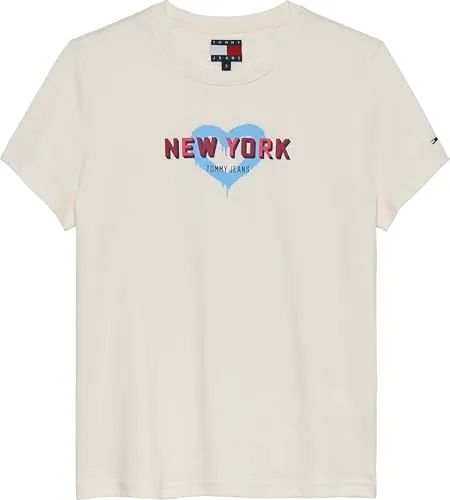 Tommy Jeans TJ X NYC T-Shirt Damen S Blau Rundhals