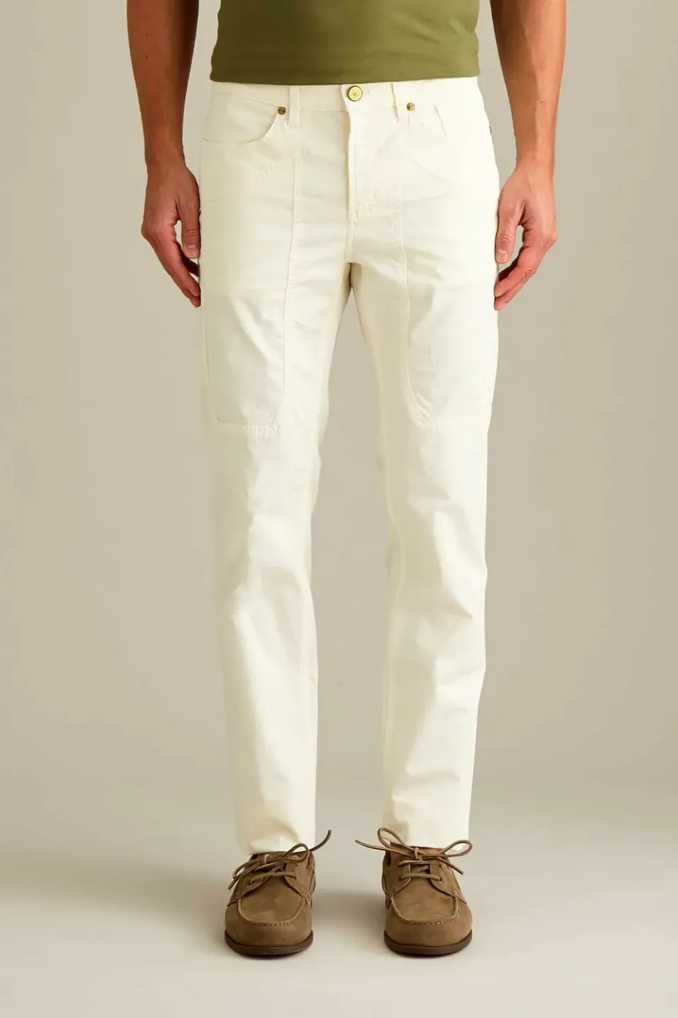 Jeckerson John Slim Fit Herrenhose Weiss Baumwolle