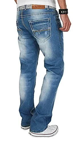Alessandro Salvarini AS04 Herrenjeans 42W/36L Hellblau