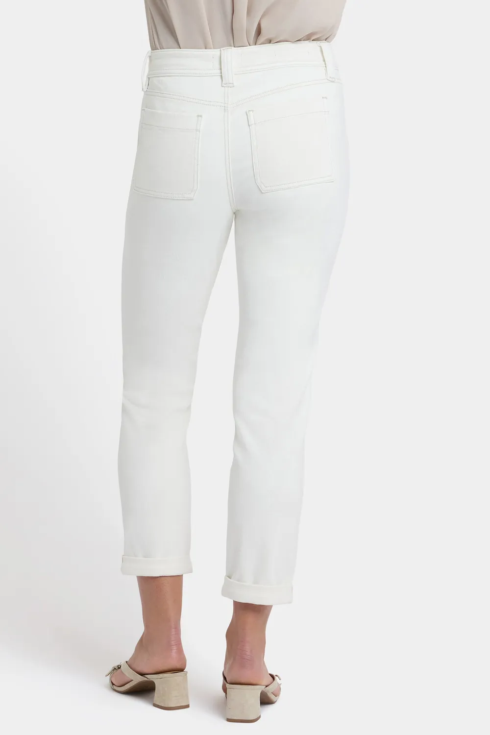 NYDJ Margot Girlfriend Jeans Vintage-Weiß Stretch