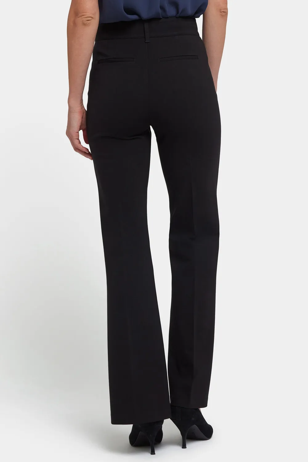 NYDJ High Rise Bootcut Stoffhose Schwarz