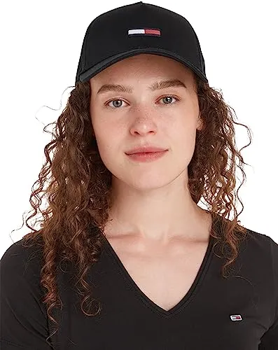 Tommy Jeans TJU Flag Basecap Schwarz Baumwolle