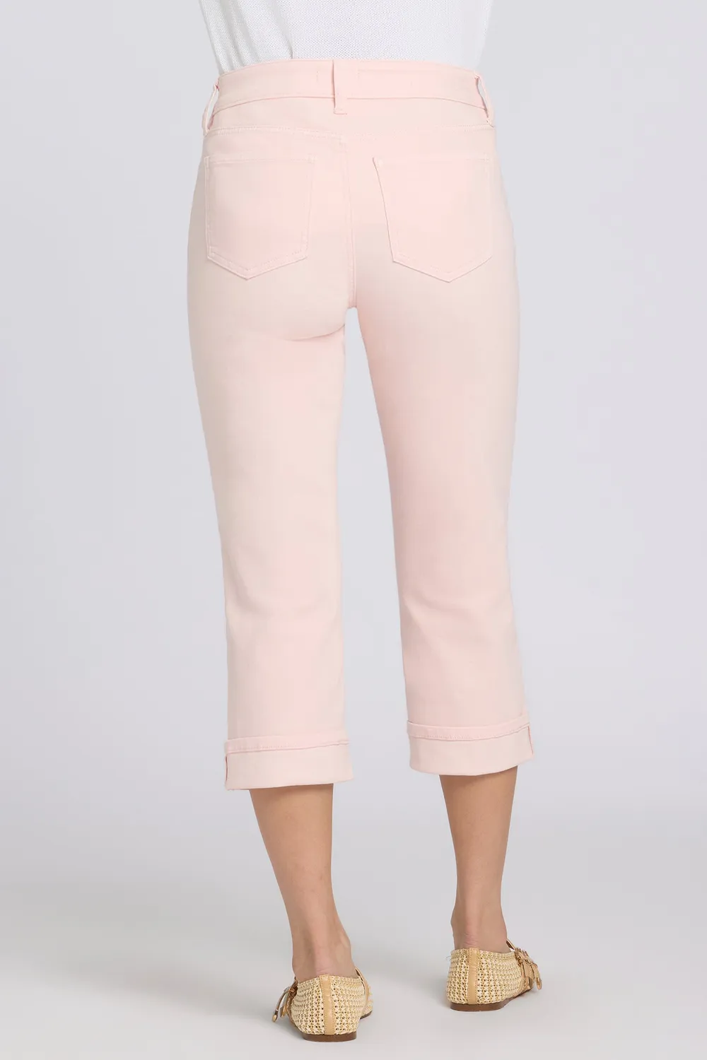 NYDJ Marilyn Straight Crop Jeans Petite Pink Dogwood