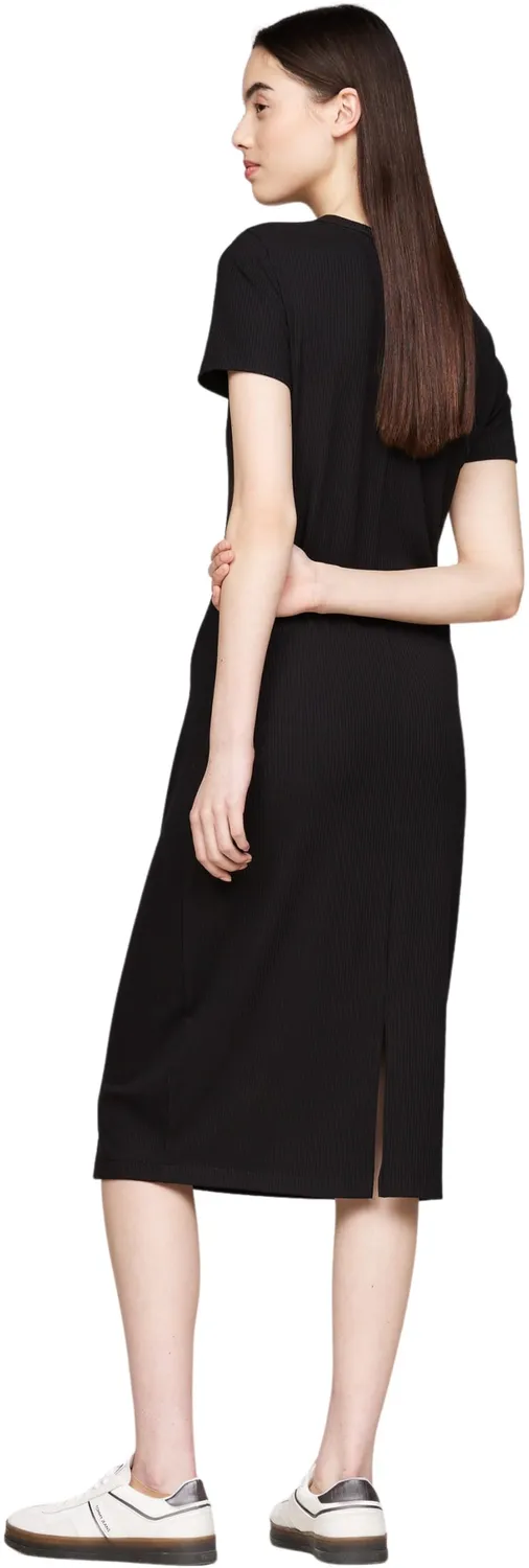 Tommy Jeans Bodycon Midi Gerippt Kleid Damen