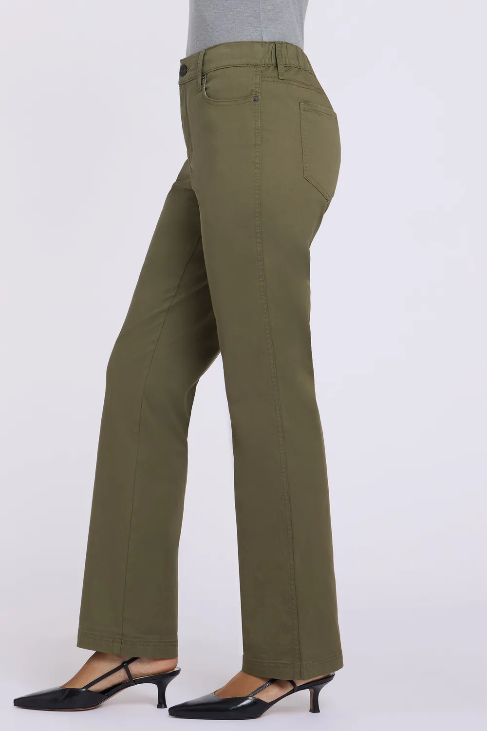 NYDJ Marilyn Straight Hose Bay Leaf Stretch-Twill
