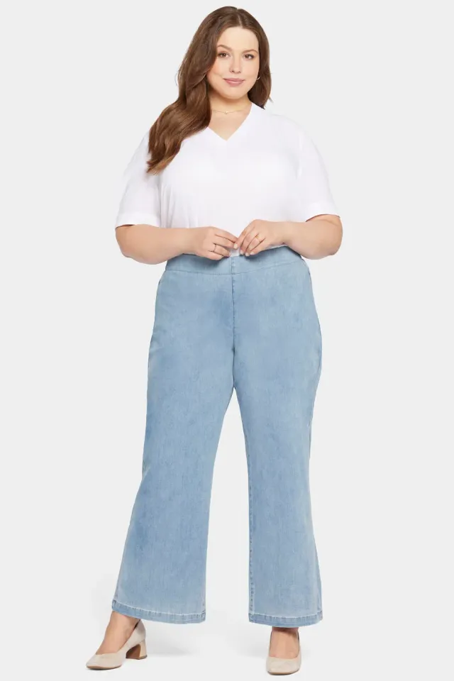 NYDJ Teresa Wide Leg Pull-On Jeans Crystalline Plus