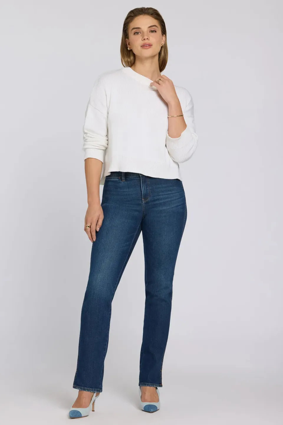 NYDJ Marilyn Straight Jeans Petite Sunset Villa