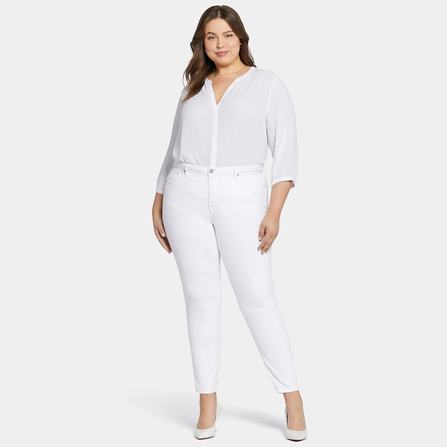 NYDJ Ami Skinny Plus Size Jeans Optic White
