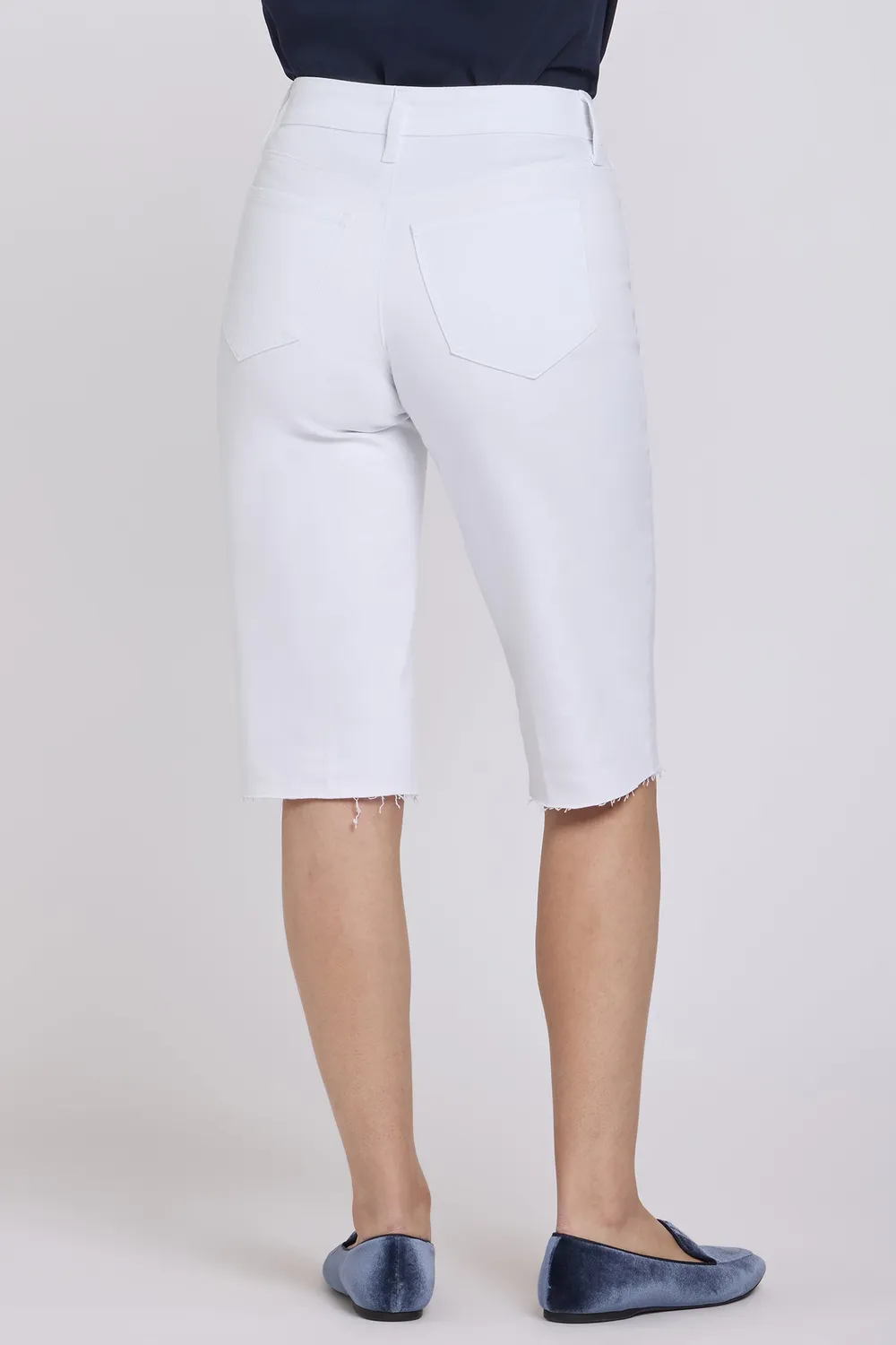 NYDJ Kristie 80s Bermuda Denim Shorts Optic White