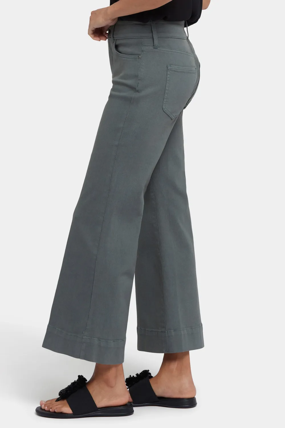 NYDJ Mia Palazzo Ankle Jeans Sage Leaf High Rise