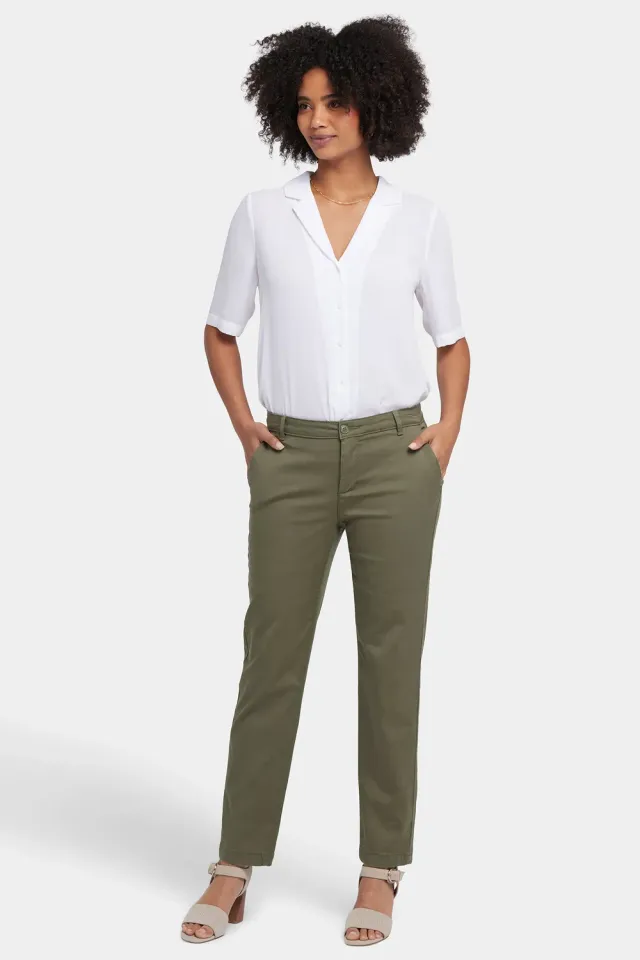 NYDJ Sadie Slim Hose Avocado grün schmal