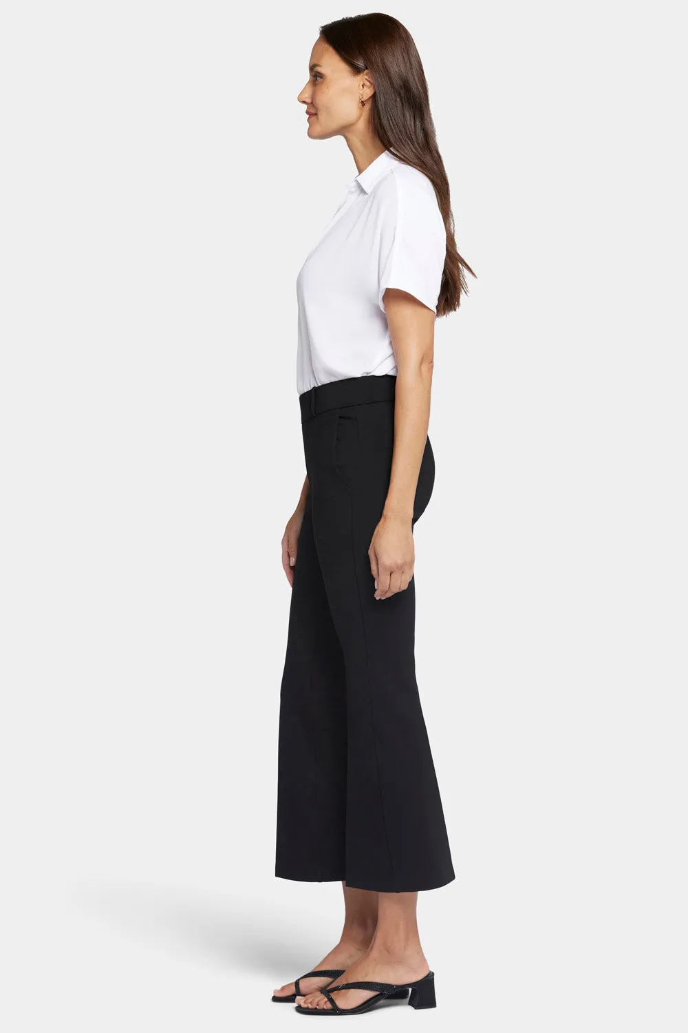 NYDJ Pull-On Flare-Stoffhose Schwarz Kompression