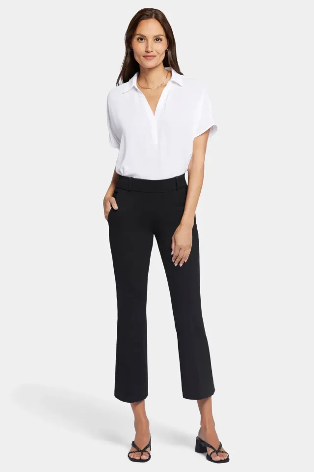 NYDJ Pull-On Flare-Stoffhose Schwarz Kompression