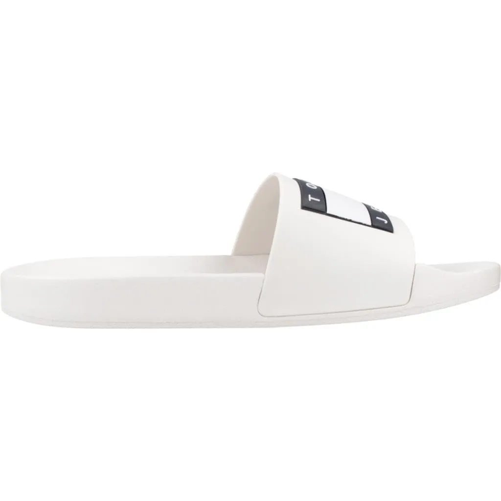 Tommy Jeans Pool Slide Herren Badelatschen 42 Ecru