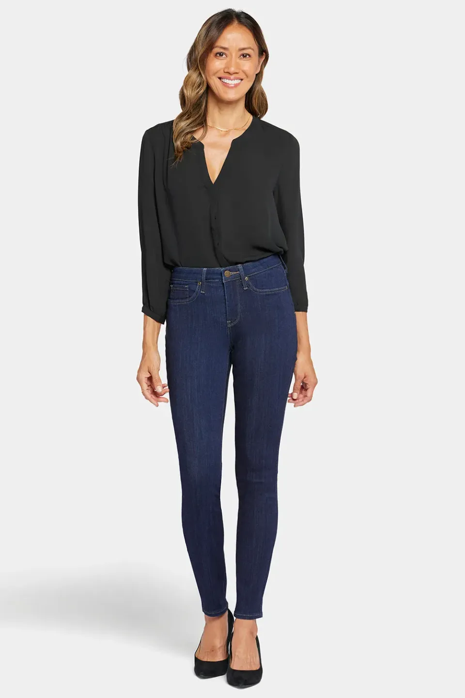 NYDJ Ami Skinny Jeans Mabel Blau Sure Stretch Denim