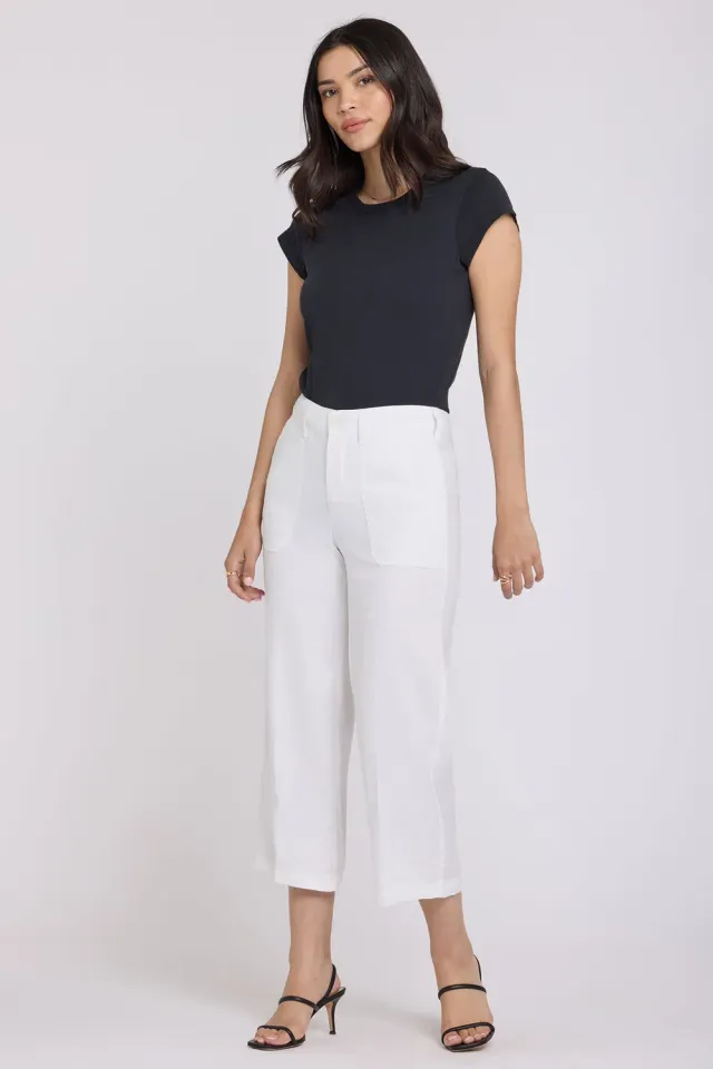 NYDJ Cargo Capri Hose Optic White weites Bein