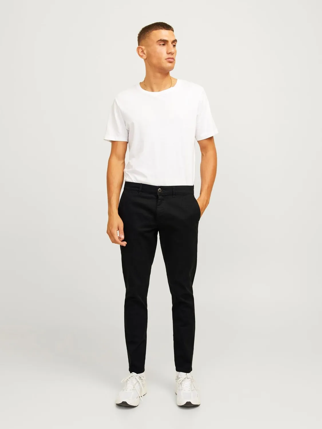 JJ Rebel Jrebmichael Slim Sharp Chino Schwarz 28/30