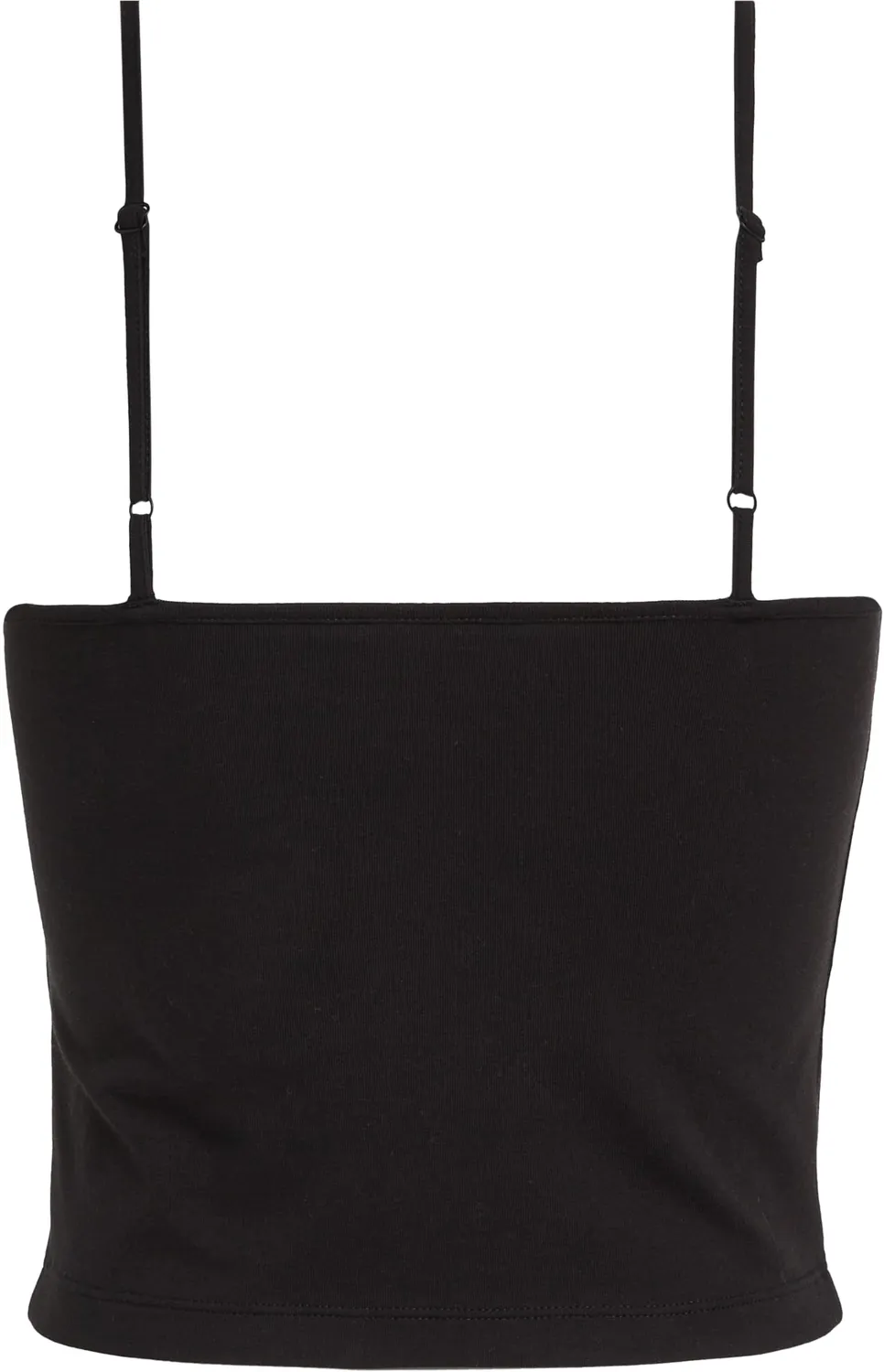 Tommy Jeans Strap Top DW0DW17381 Schwarz Cropped