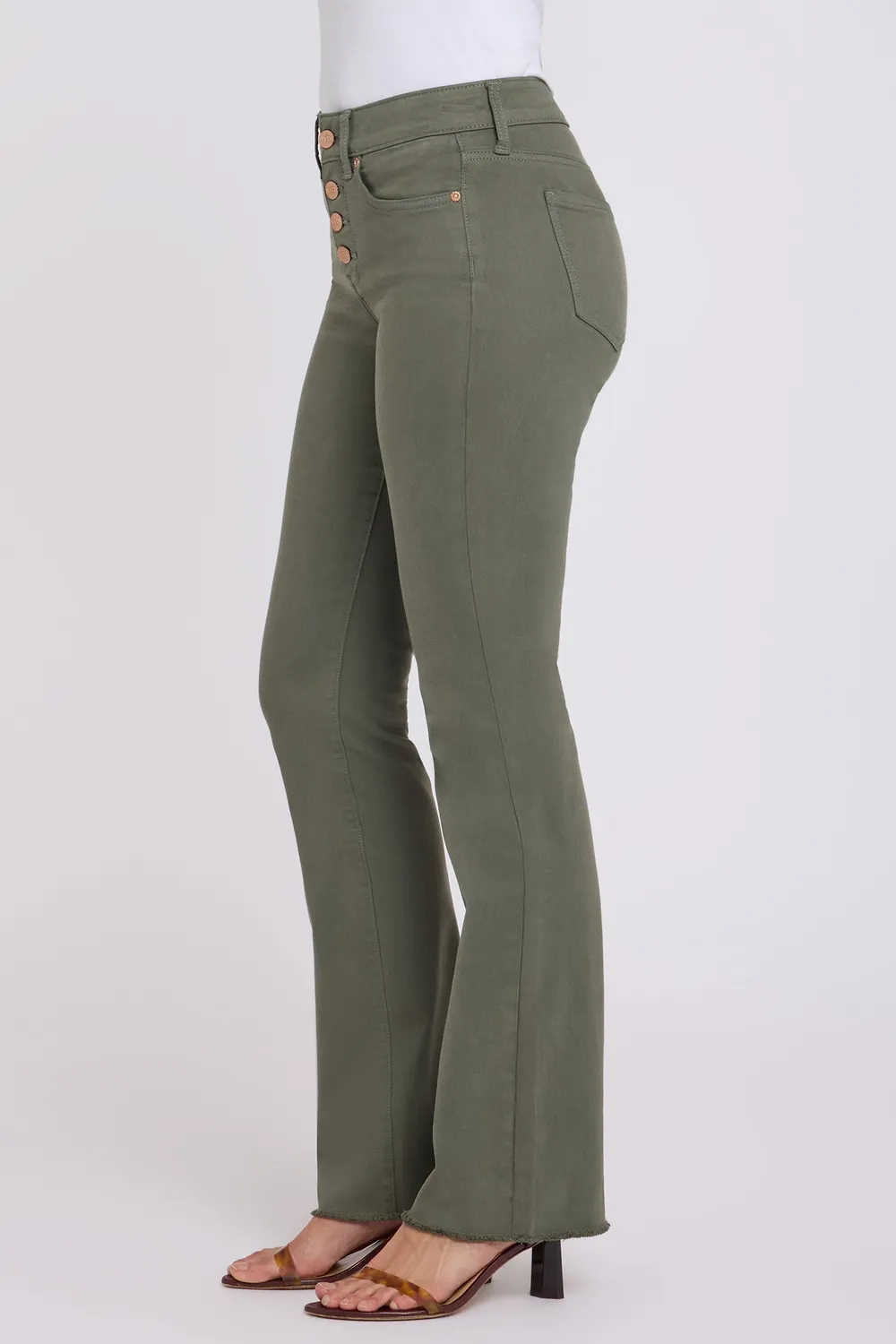 NYDJ Barbara Bootcut Jeans Desert Green Grün formend