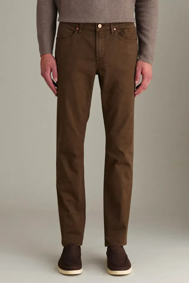 Jeckerson Jordan Herrenhose Slim Fit Braun Gabardine