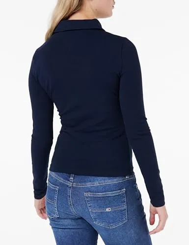Tommy Jeans TJW Slim Essential DW0DW17221 Damen Polo S Langarm