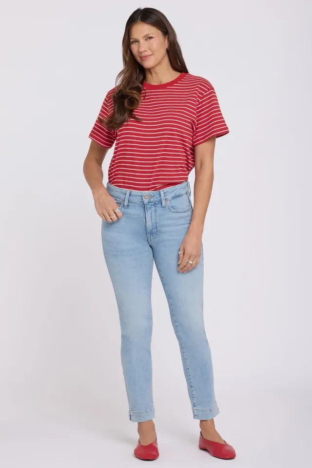 NYDJ Sheri Slim Straight Petite Jeans Keys View