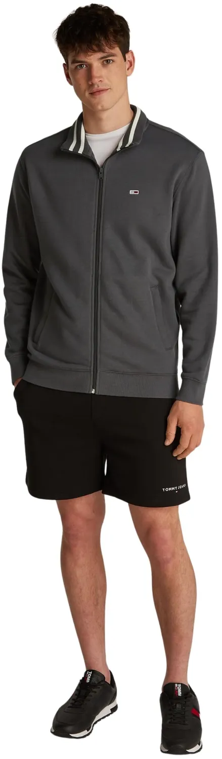 Tommy Jeans Fleece Zip Thru Sweatjacke Washed Black Regular