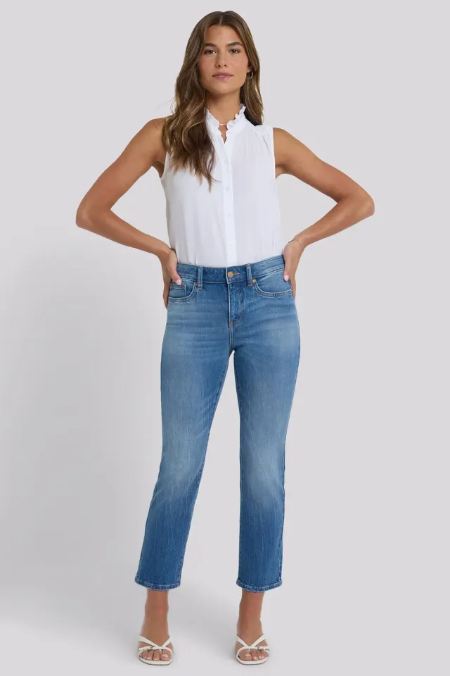 NYDJ Marilyn Straight Petite Jeans Pacifica indigo 25"