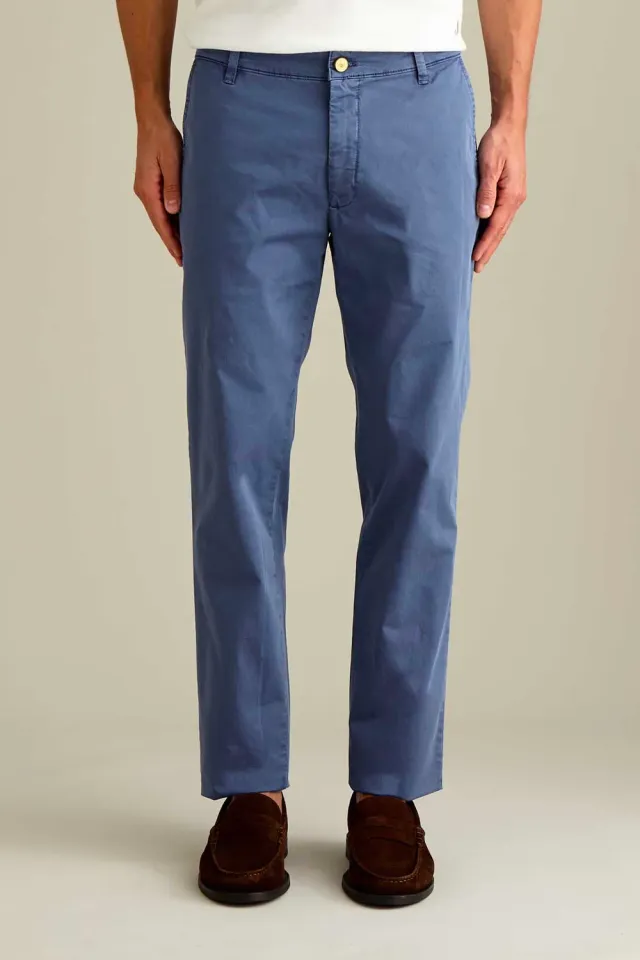 Jeckerson Jack Chino Slim Fit mittelblau Sateen