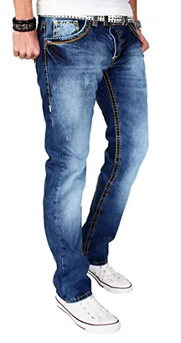 Alessandro Salvarini AS010 Designer Jeans Herren Blau
