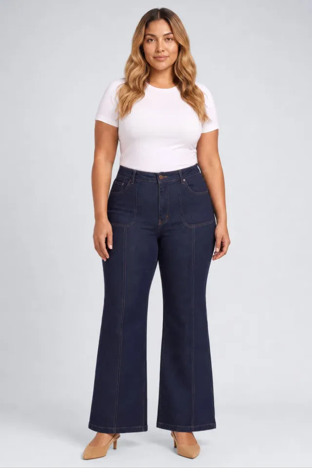 NYDJ Mia Palazzo Jeans Plus Size Rinse weit