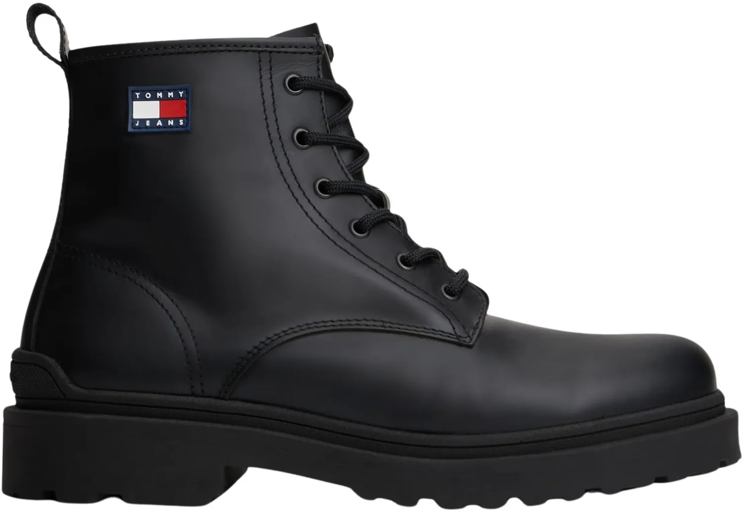 Tommy Jeans Mid Boot Lace Up Rubberized Stiefel 46 EU Leder