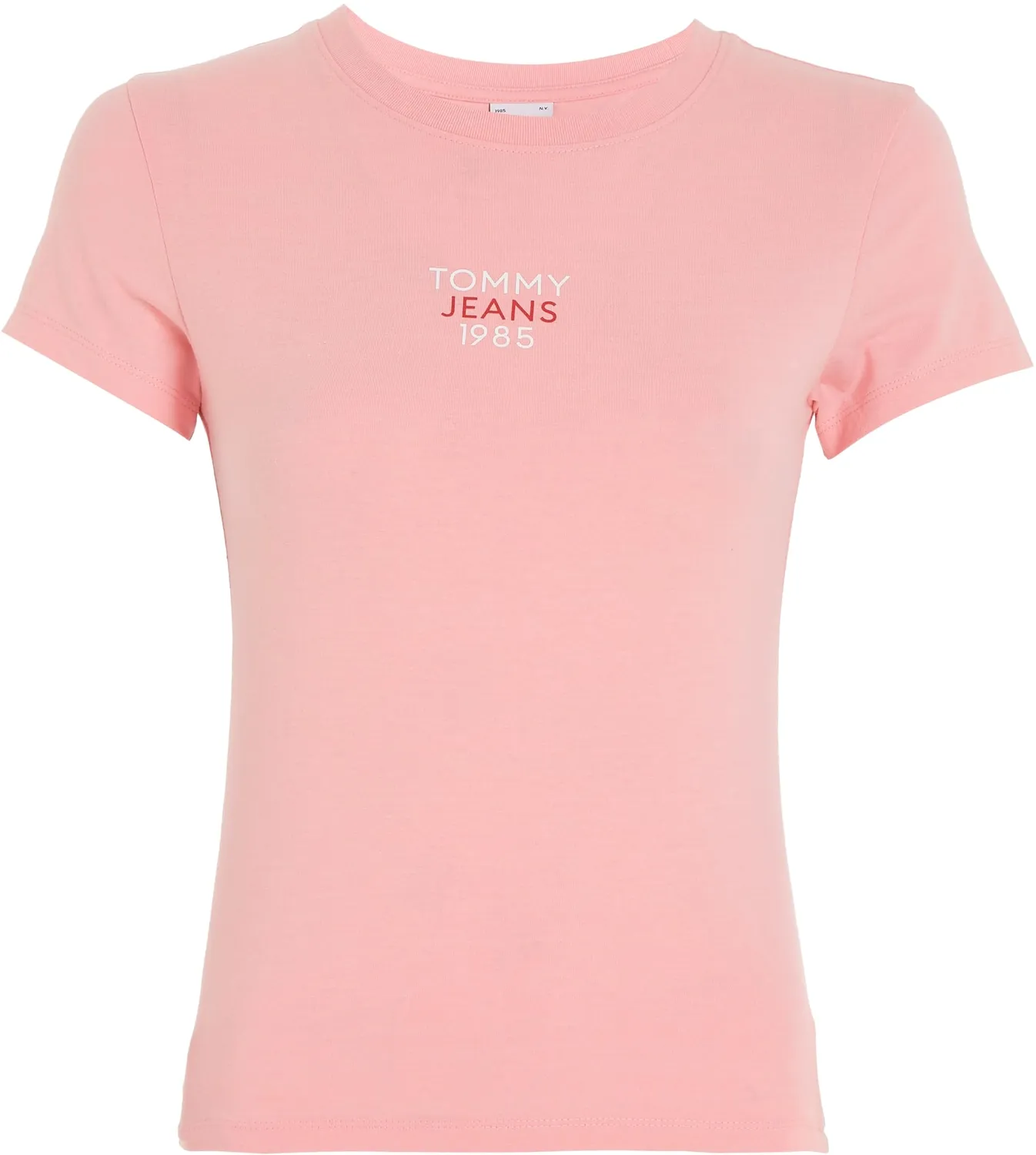 Tommy Jeans Essential Rib T-Shirt Damen Slim Fit