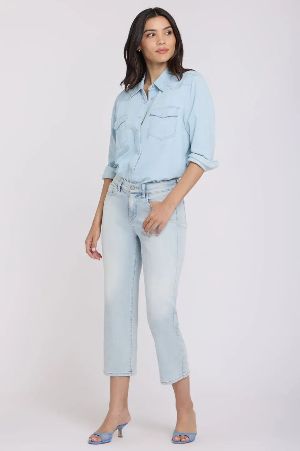 NYDJ Piper Relaxed Crop Jeans Desert Shoreline locker