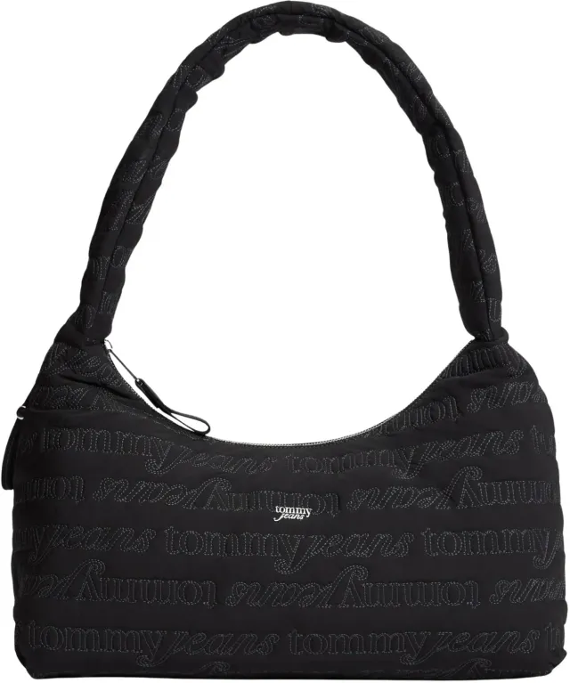 Tommy Jeans Icon Nylon Crossbody Umhängetasche schwarz