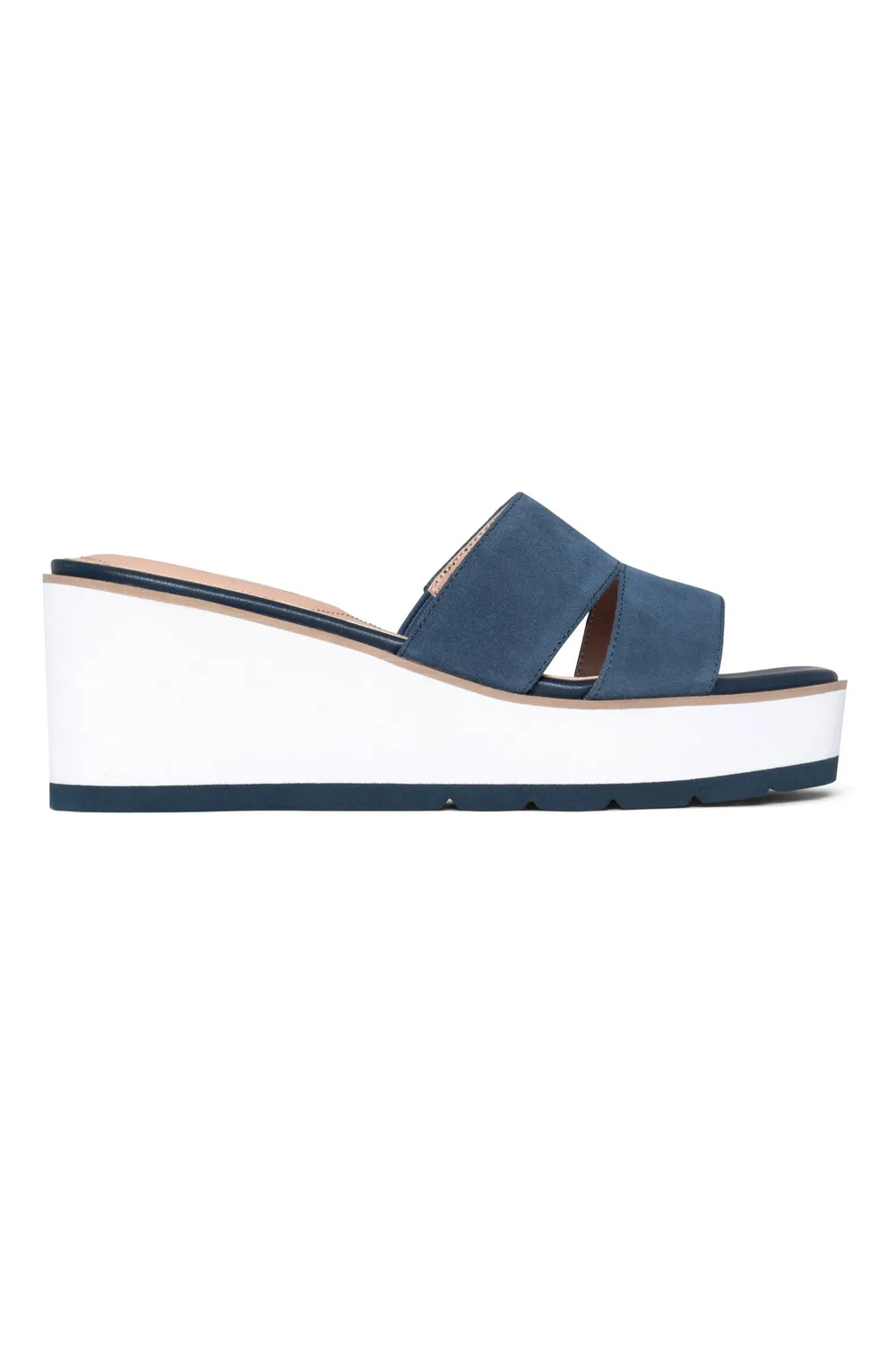 NYDJ Raizy Wedge Sandalen Navy Keilabsatz