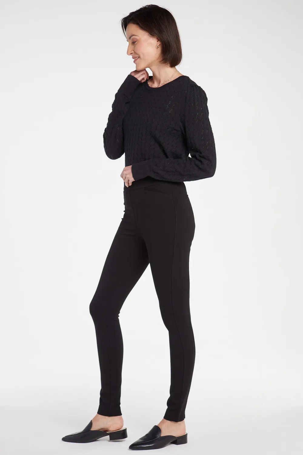 NYDJ Pull-On Legging Hose Schwarz Sculpt-Her
