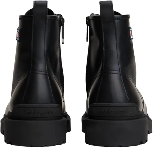 Tommy Jeans Mid Boot Lace Up Rubberized Stiefel 46 EU Leder