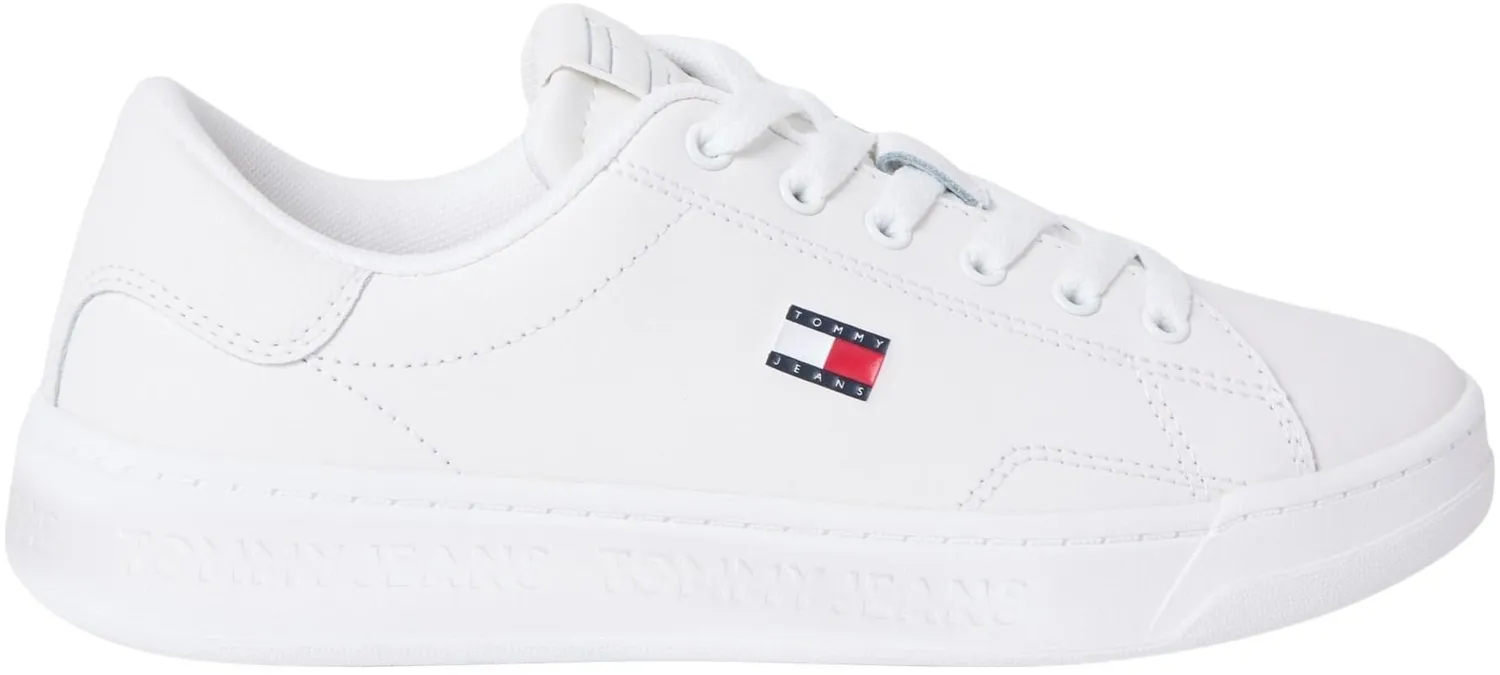 Tommy Jeans TJW Script Cupsole Low-Top-Sneaker Weiß