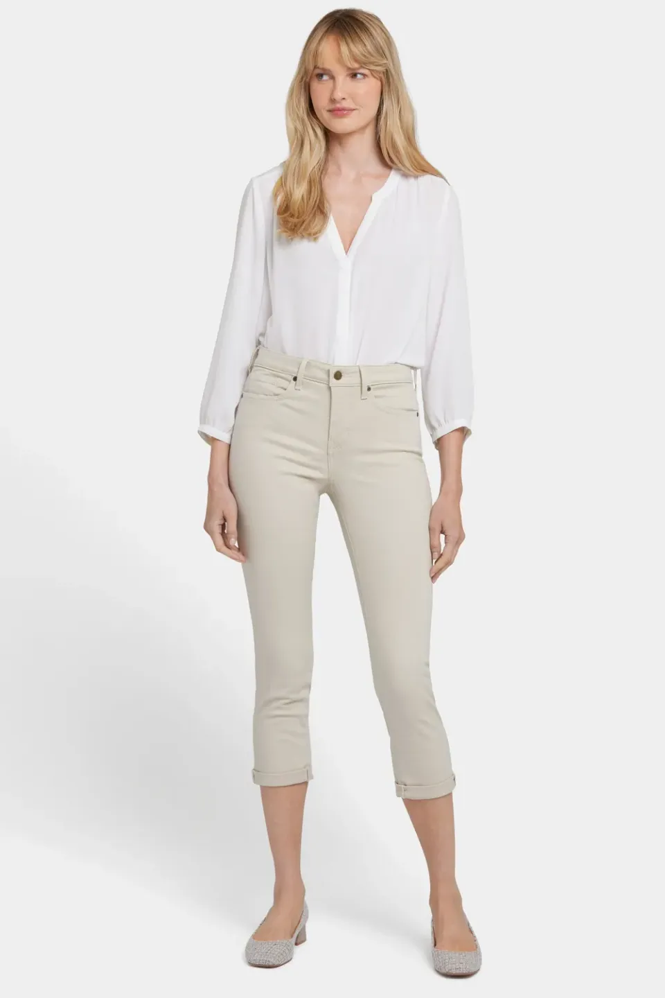 NYDJ Chloe Skinny Capri-Jeans Feather beige Slim