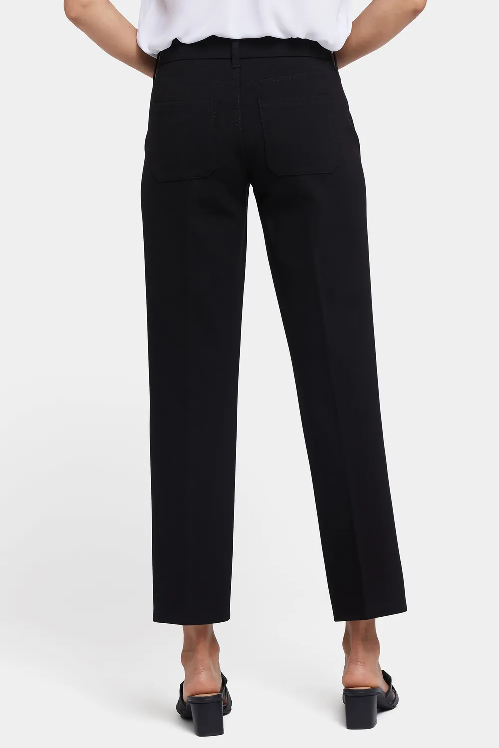 NYDJ Straight Trouser Hose Schwarz gerade