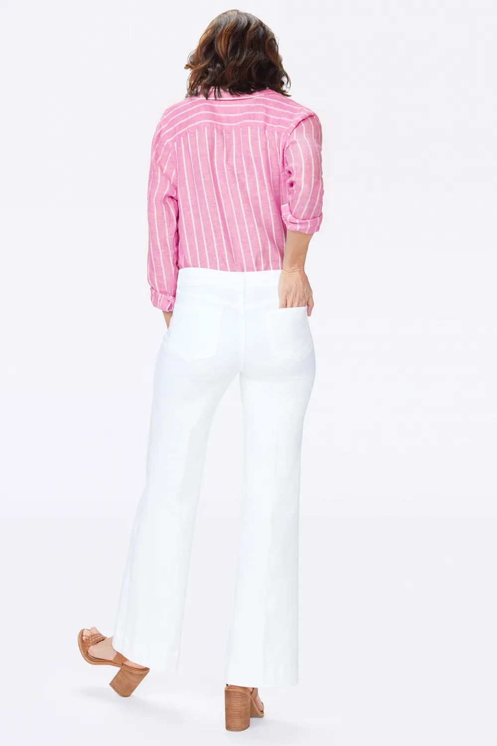 NYDJ Teresa Trouser Jeans Optic White mit Weitbein
