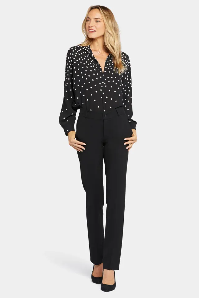 NYDJ Classic Trouser Hose Petite Black Ponte