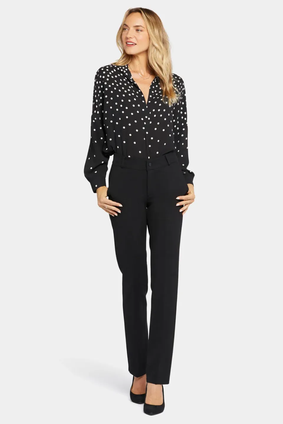 NYDJ Classic Trouser Hose Petite Black Ponte