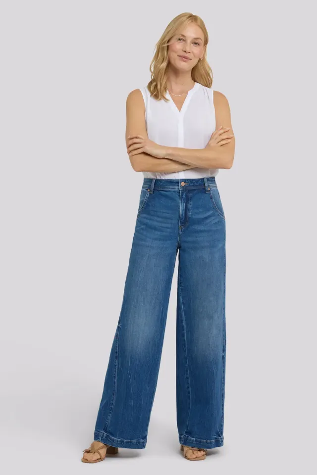NYDJ Gracie Wide Leg Jeans Wild River High Waist