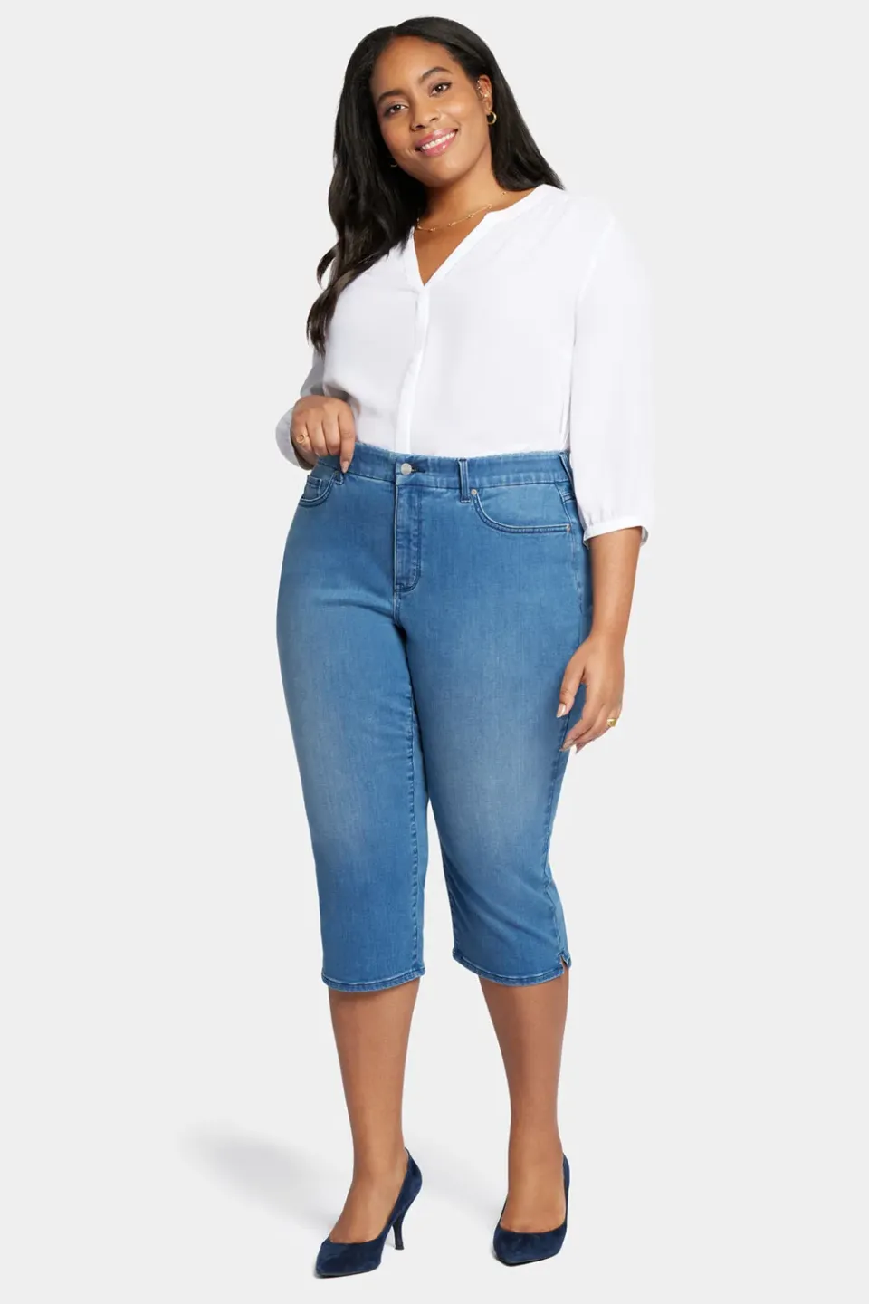 NYDJ Waist-Match Crop Jeans Contented Plus