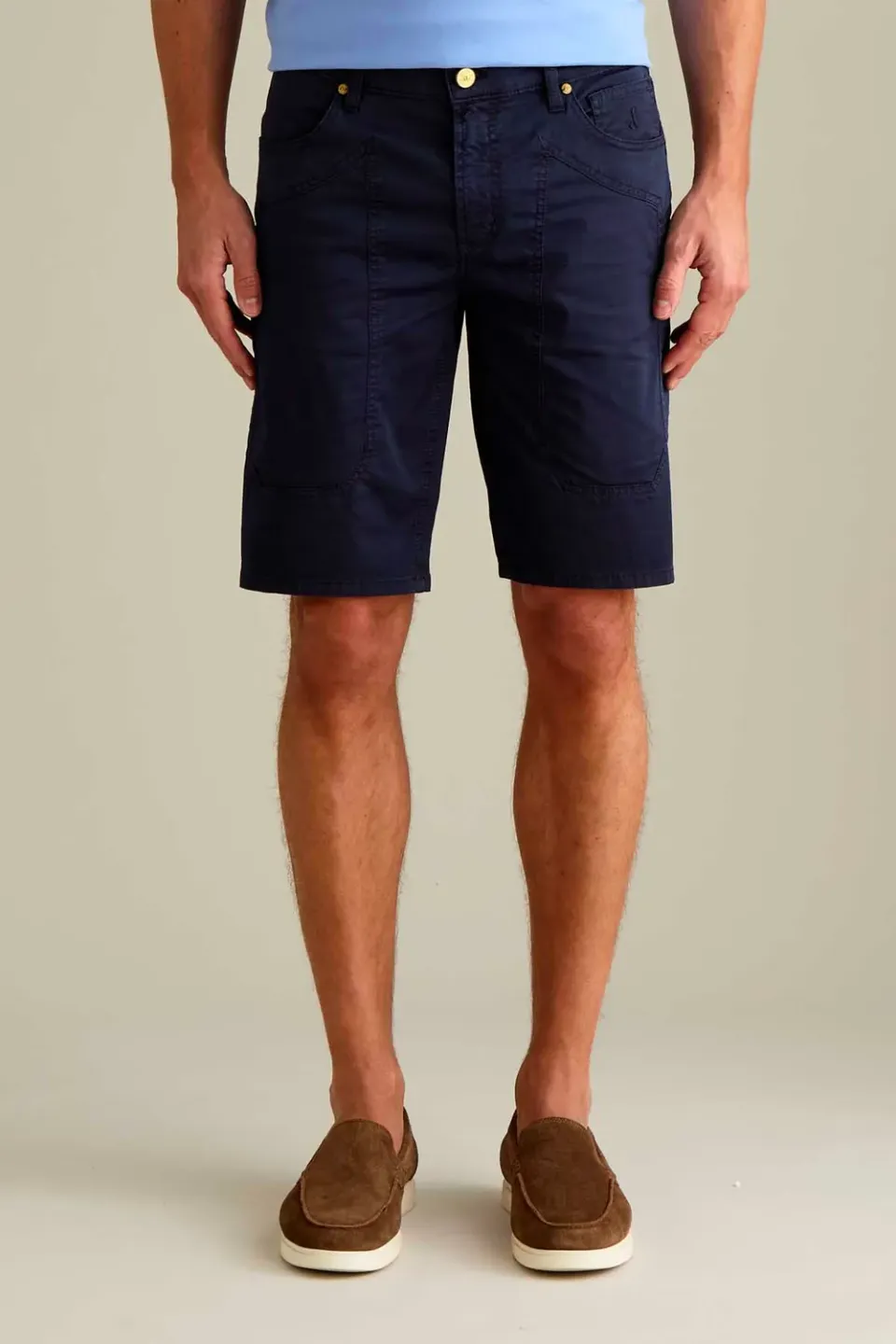 Jeckerson Jayden Slim Fit Shorts dunkelblau Stretch